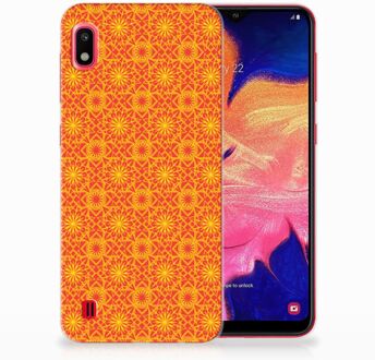 B2Ctelecom Samsung Galaxy A10 TPU-siliconen Hoesje Design Batik Orange