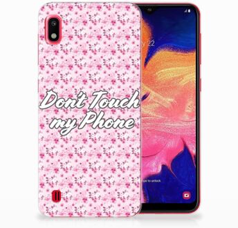 B2Ctelecom Samsung Galaxy A10 TPU Siliconen Hoesje Flowers Pink DTMP