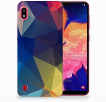 B2Ctelecom Samsung Galaxy A10 TPU-siliconen Hoesje Polygon Dark