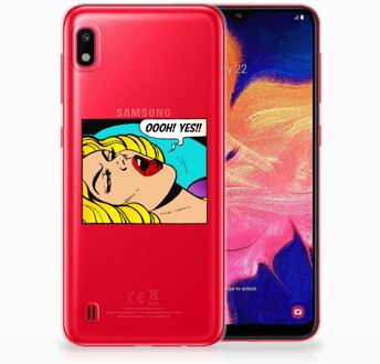 B2Ctelecom Samsung Galaxy A10 TPU Siliconen Hoesje Popart Oh Yes