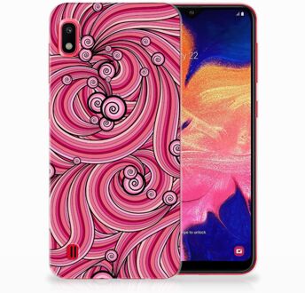 B2Ctelecom Samsung Galaxy A10 TPU Siliconen Hoesje Swirl Pink