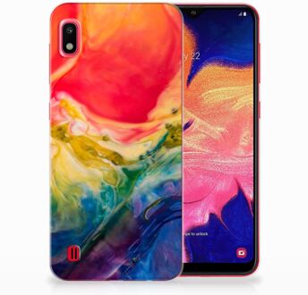 B2Ctelecom Samsung Galaxy A10 TPU Siliconen Hoesje Watercolor Dark