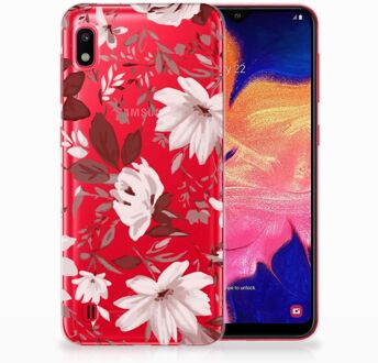 B2Ctelecom Samsung Galaxy A10 TPU Siliconen Hoesje Watercolor Flowers