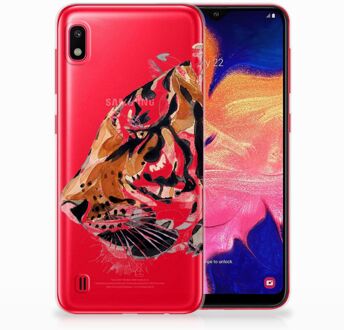 B2Ctelecom Samsung Galaxy A10 TPU Siliconen Hoesje Watercolor Tiger