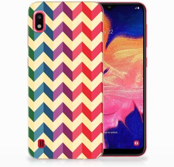 B2Ctelecom Samsung Galaxy A10 TPU Siliconen Hoesje Zigzag Color