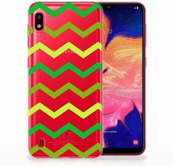 B2Ctelecom Samsung Galaxy A10 TPU Siliconen Hoesje Zigzag Groen