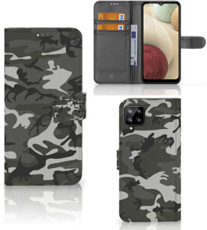 B2Ctelecom Samsung Galaxy A12 Telefoon Hoesje Cadeau voor hem Army Light