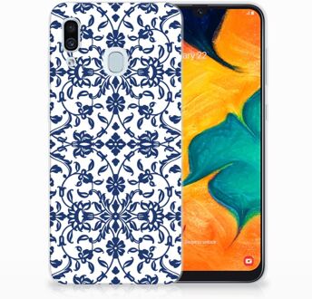 B2Ctelecom Samsung Galaxy A20 | A30 Uniek TPU Hoesje Flower Blue