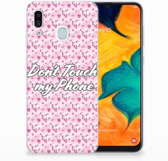 B2Ctelecom Samsung Galaxy A20 | A30 Uniek TPU Hoesje Flowers Pink DTMP