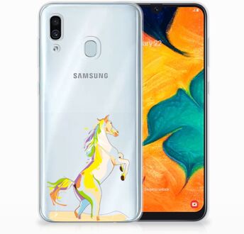 B2Ctelecom Samsung Galaxy A20 | A30 Uniek TPU Hoesje Horse Color