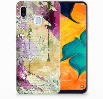 B2Ctelecom Samsung Galaxy A20 | A30 Uniek TPU Hoesje Letter Painting