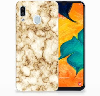 B2Ctelecom Samsung Galaxy A20 | A30 Uniek TPU Hoesje Marmer Goud