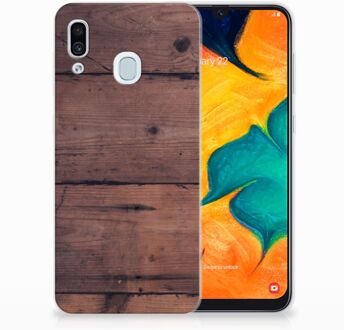 B2Ctelecom Samsung Galaxy A20 | A30 Uniek TPU Hoesje Old Wood