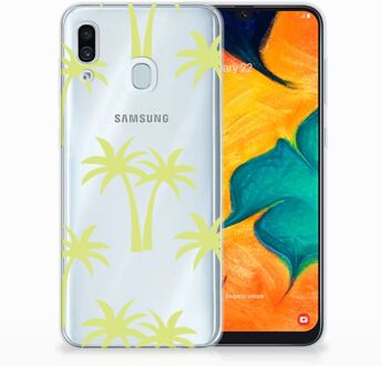 B2Ctelecom Samsung Galaxy A20 | A30 Uniek TPU Hoesje Palmtrees