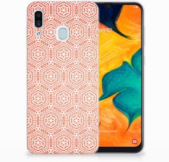 B2Ctelecom Samsung Galaxy A20 | A30 Uniek TPU Hoesje Pattern Orange