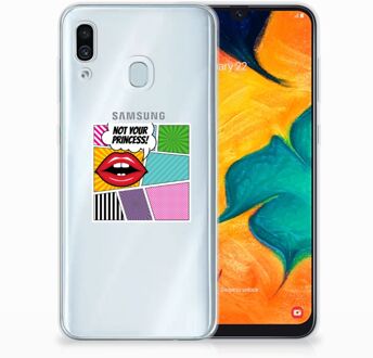 B2Ctelecom Samsung Galaxy A20 | A30 Uniek TPU Hoesje Popart Princess