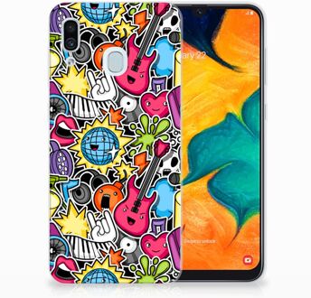 B2Ctelecom Samsung Galaxy A20 | A30 Uniek TPU Hoesje Punk Rock