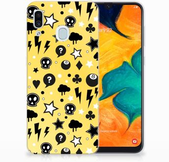 B2Ctelecom Samsung Galaxy A20 | A30 Uniek TPU Hoesje Punk Yellow