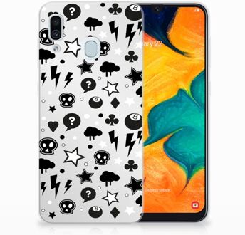 B2Ctelecom Samsung Galaxy A20 | A30 Uniek TPU Hoesje Silver Punk