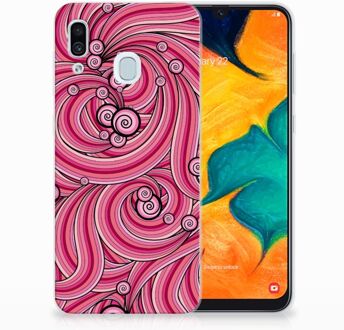 B2Ctelecom Samsung Galaxy A20 | A30 Uniek TPU Hoesje Swirl Pink