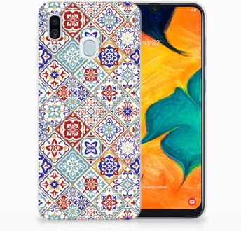 B2Ctelecom Samsung Galaxy A20 | A30 Uniek TPU Hoesje Tiles Color