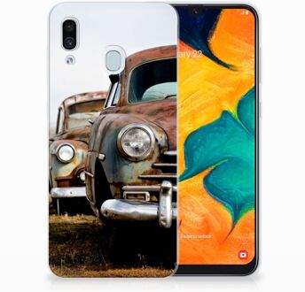 B2Ctelecom Samsung Galaxy A20 | A30 Uniek TPU Hoesje Vintage Auto