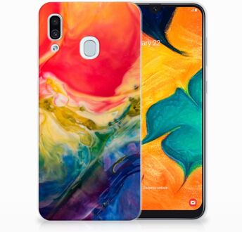 B2Ctelecom Samsung Galaxy A20 | A30 Uniek TPU Hoesje Watercolor Dark