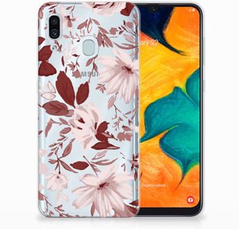 B2Ctelecom Samsung Galaxy A20 | A30 Uniek TPU Hoesje Watercolor Flowers