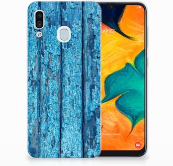 B2Ctelecom Samsung Galaxy A20 | A30 Uniek TPU Hoesje Wood Blue