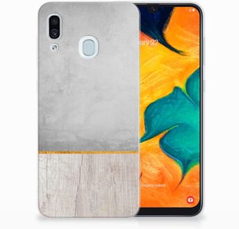 B2Ctelecom Samsung Galaxy A20 | A30 Uniek TPU Hoesje Wood Concrete