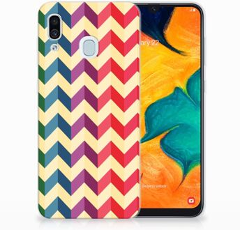 B2Ctelecom Samsung Galaxy A20 | A30 Uniek TPU Hoesje Zigzag Color