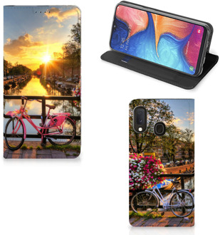 B2Ctelecom Samsung Galaxy A20e Book Cover Amsterdamse Grachten