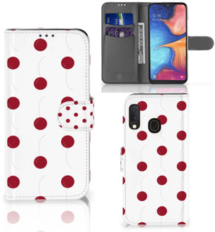 B2Ctelecom Samsung Galaxy A20e Book Cover Cherries