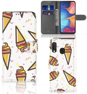 B2Ctelecom Samsung Galaxy A20e Book Cover Icecream