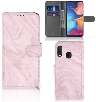 B2Ctelecom Samsung Galaxy A20e Bookcase Marble Roze