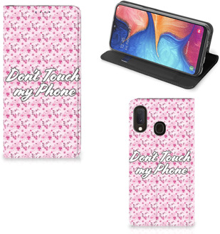 B2Ctelecom Samsung Galaxy A20e Design Case Flowers Pink DTMP