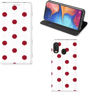 B2Ctelecom Samsung Galaxy A20e Flip Style Cover Cherries