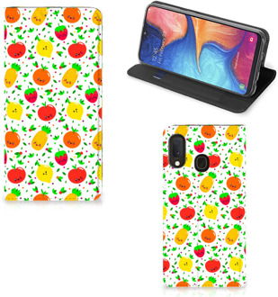 B2Ctelecom Samsung Galaxy A20e Flip Style Cover Fruits