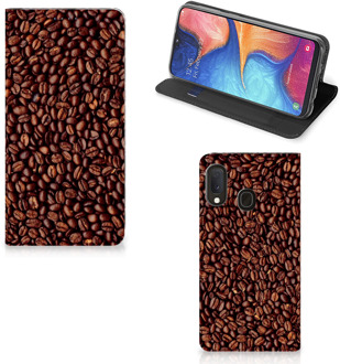 B2Ctelecom Samsung Galaxy A20e Flip Style Cover Koffiebonen