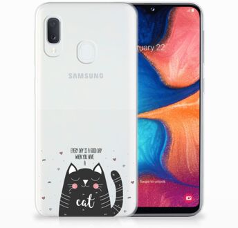 B2Ctelecom Samsung Galaxy A20e GSM Hoesje Design Cat Good Day