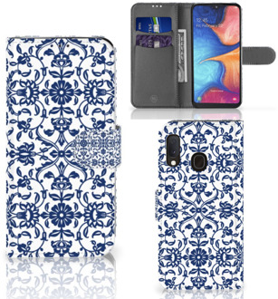 B2Ctelecom Samsung Galaxy A20e Hoesje Flower Blue