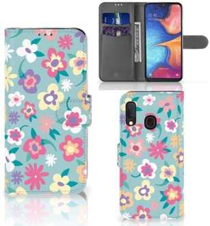 B2Ctelecom Samsung Galaxy A20e Hoesje Flower Power