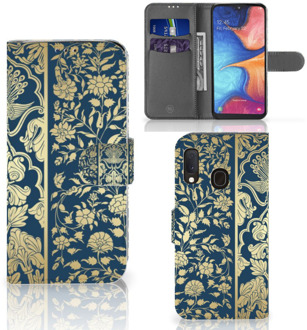 B2Ctelecom Samsung Galaxy A20e Hoesje Golden Flowers