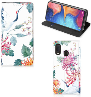 B2Ctelecom Samsung Galaxy A20e Hoesje maken Bird Flowers