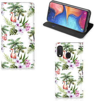 B2Ctelecom Samsung Galaxy A20e Hoesje maken Flamingo Palms