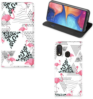 B2Ctelecom Samsung Galaxy A20e Hoesje maken Flamingo Triangle