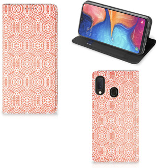 B2Ctelecom Samsung Galaxy A20e Hoesje met Magneet Pattern Orange