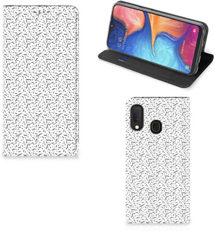 B2Ctelecom Samsung Galaxy A20e Hoesje met Magneet Stripes Dots