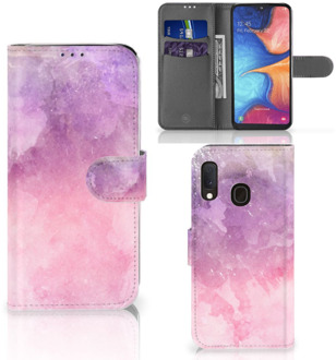 B2Ctelecom Samsung Galaxy A20e Hoesje Pink Purple Paint