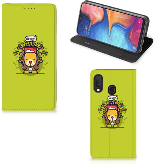 B2Ctelecom Samsung Galaxy A20e Magnet Case Doggy Biscuit